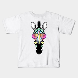 Zebra with sunglasses Kids T-Shirt